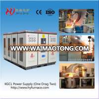 Mains frequency induction copper melting furnace